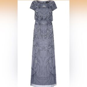 Adrianna Papell Long Beaded Dress